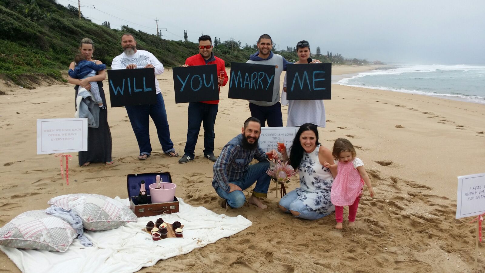 Proposal on the beach 