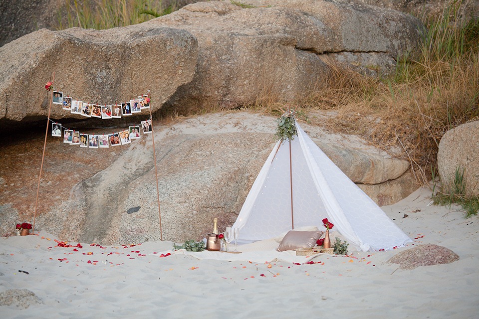 Keanu and Danielle perfect beach proposal