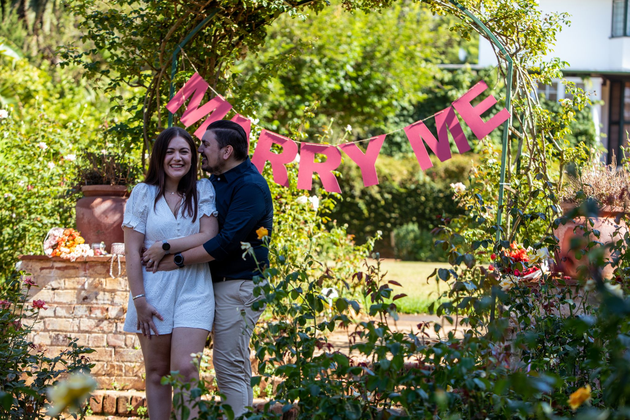 Rose Garden Marriage Proposal