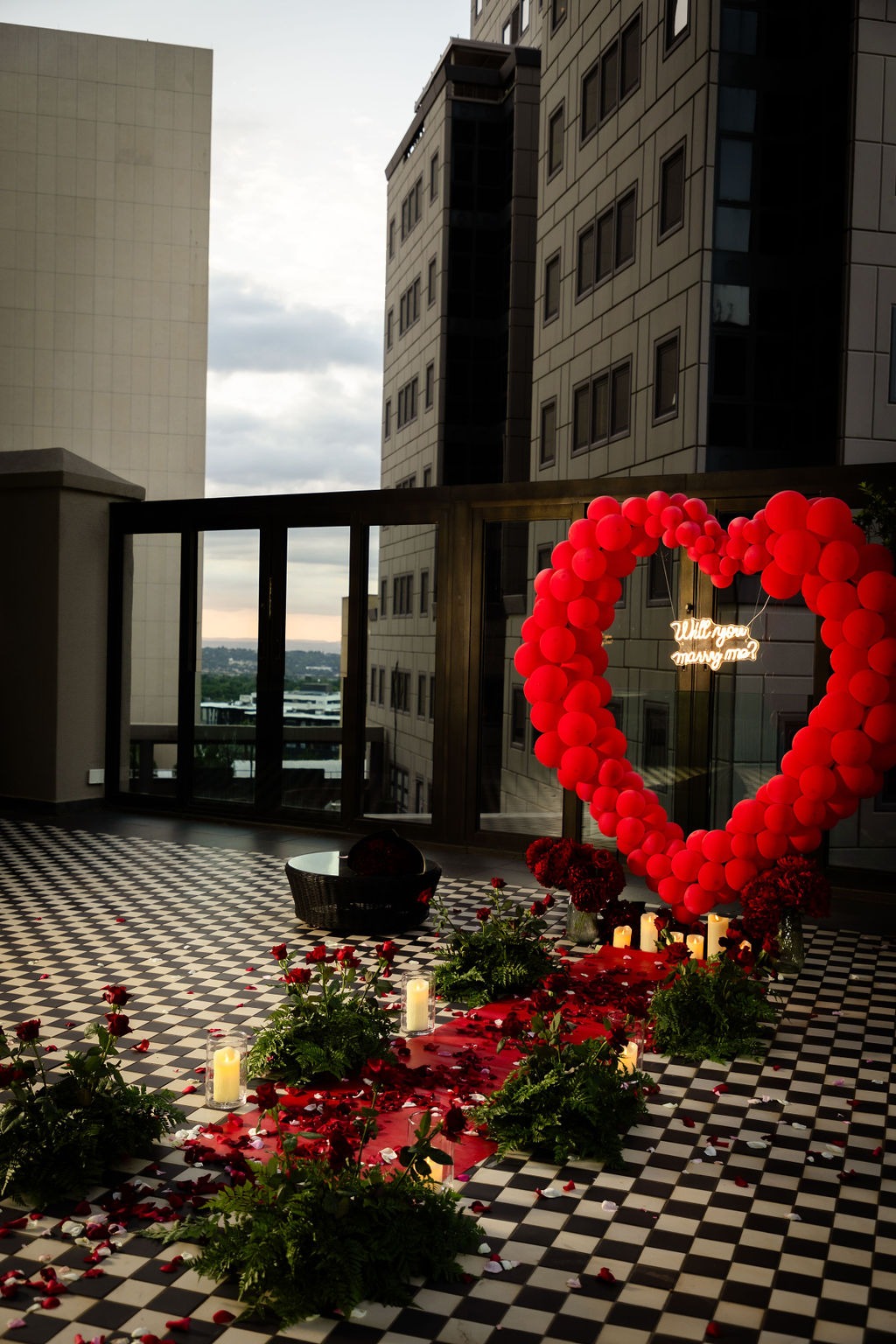 Rooftop proposal in Joburg